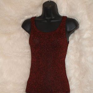 Red Sparkly Tank Top Size L